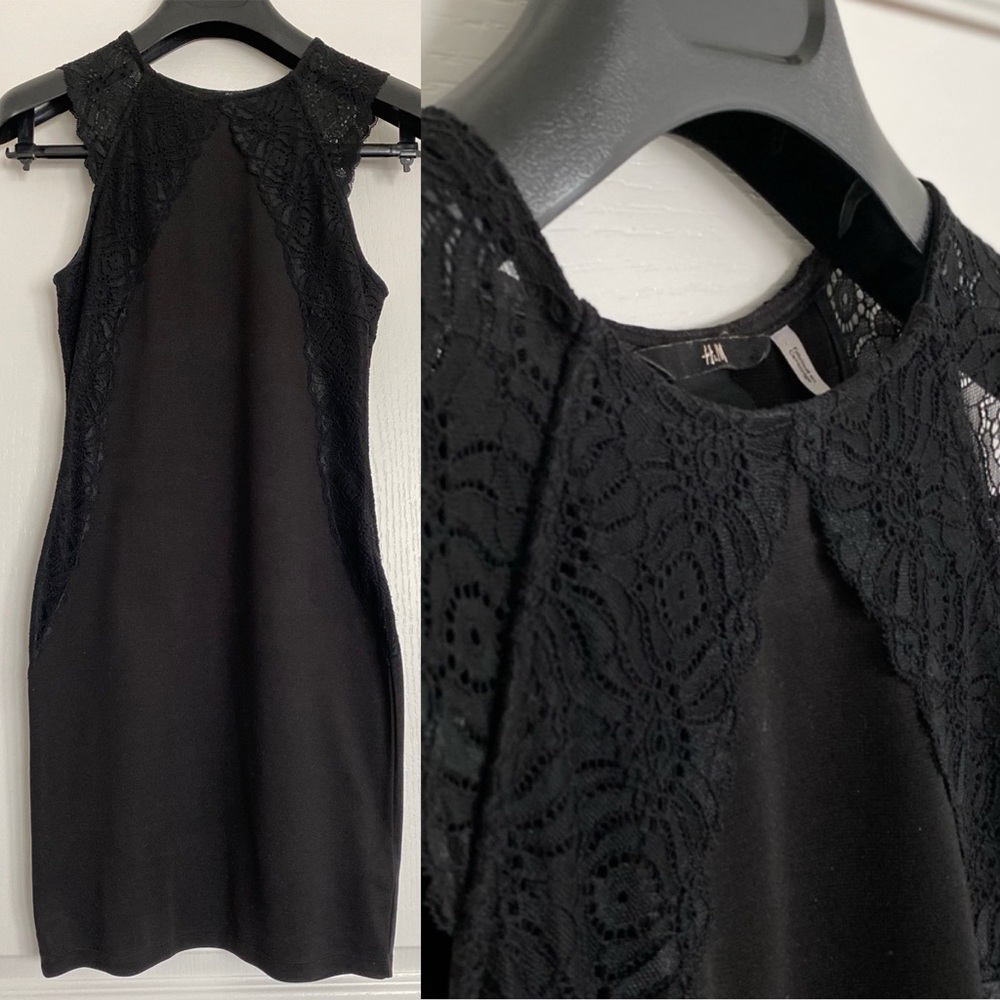 H&M | High Neck Lace Bodycon Dress